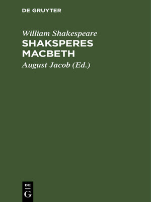 cover image of Shaksperes Macbeth